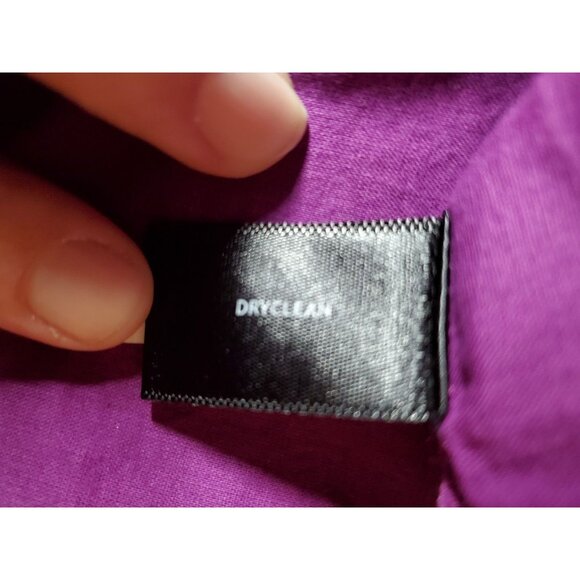 Boston Proper Womens Off Shoulder Dress Size Sm Purple Metallic Lace Bell Sleeve - Picture 15 of 16